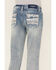 Grace in LA Girls' Light Wash Mid Rise Lace & Embroidered Bootcut Jeans, Blue, hi-res