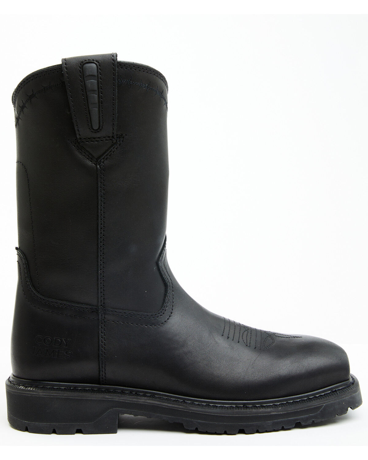Image #2 - Cody James Men's Uniform Western Work Boots - Composite Toe, Black, hi-res
