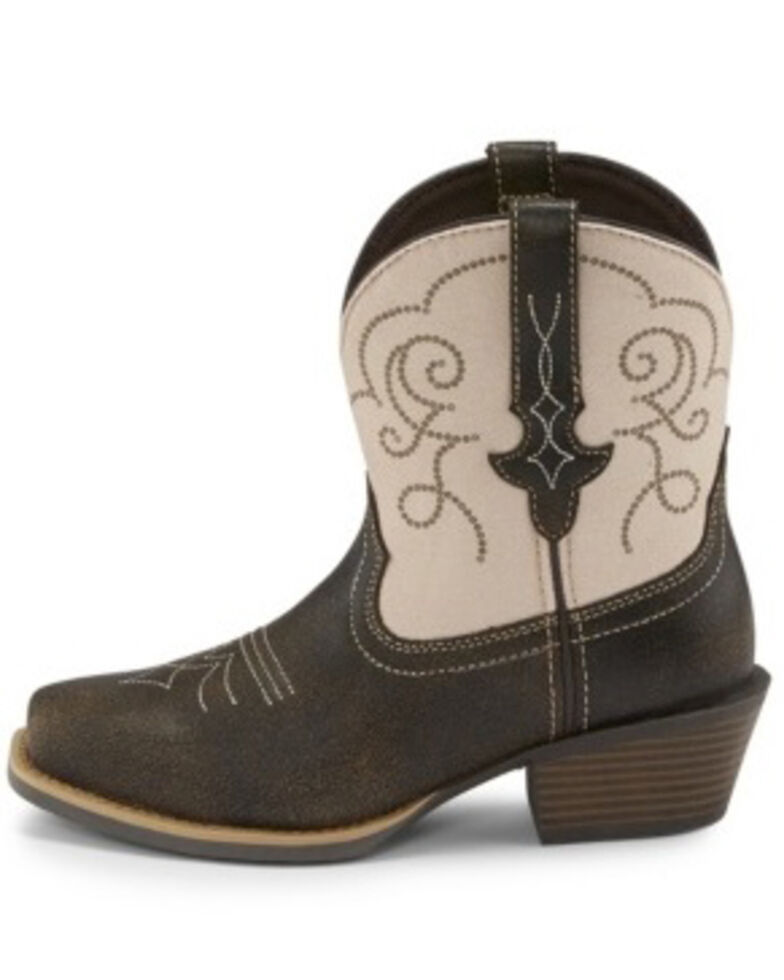 Justin Women's Chellie Quake Brown Western Booties Square Toe