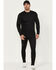 Image #1 - Hawx Men's Midweight Baselayer Crew Thermal Work Pants, Black, hi-res