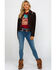 Scully Women's Boar Suede Beaded Fringe Jacket, Brown, hi-res