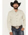 Image #1 - Ariat Men's Milton Printed Long Sleeve Button-Down Western Shirt, Off White, hi-res