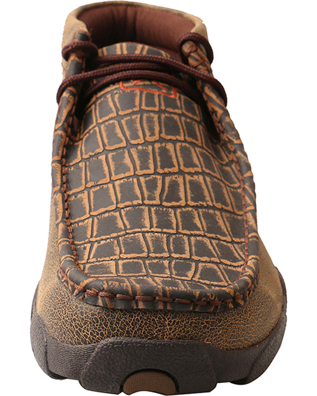 Image #10 - Twisted X Men's Caiman Print Driving Mocs - Moc Toe, Brown, hi-res