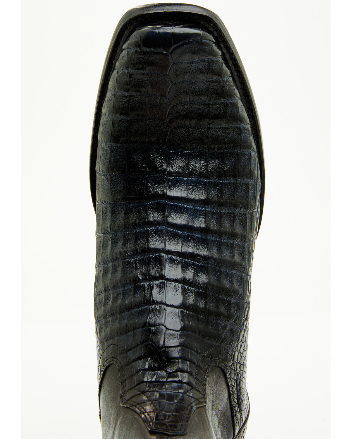 Image #6 - Corral Women's Exotic Caiman Western Boots - Square Toe, Dark Blue, hi-res
