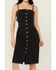 Image #3 - Levi's Women's Denim Bustier Mini Dress, Black, hi-res