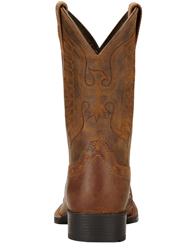 Ariat Youth Boys' Honor Cowboy Boots - Square Toe , Distressed, hi-res