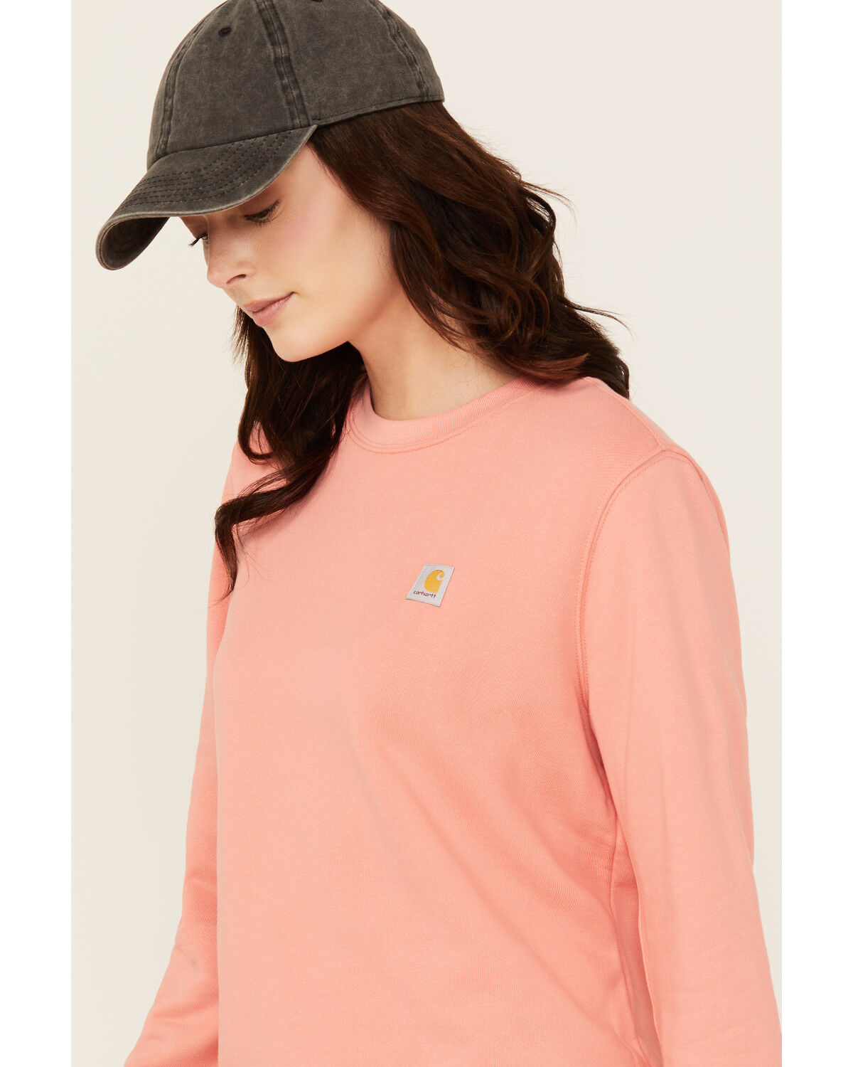 Image #2 - Carhartt Women's Tencel™ Fiber Series Relaxed Fit Sweatshirt, Coral, hi-res