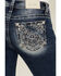 Image #2 - Miss Me Women's Medium Wash Mid Rise Paisley Embroidered Bootcut Jeans , Medium Blue, hi-res