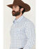 Image #2 - Wrangler Men's Plaid Print Long Sleeve Snap Stretch Western Shirt - Big, Blue, hi-res