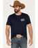 Image #2 - Smith & Wesson Men's Western Eagle Badge Short Sleeve Graphic T-Shirt, Navy, hi-res