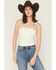 Image #1 - Rock & Roll Denim Women's Buckle Tank, Cream, hi-res