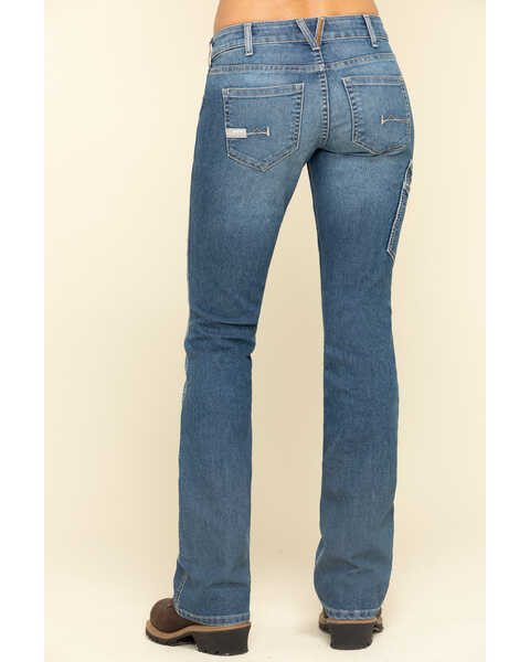 Image #4 - Ariat Women's Rebar Mid Rise Durastretch Raven Work Bootcut Jeans , Blue, hi-res