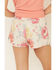 PJ Salvage Women's Happy Blooms Floral Print Shorts, Oatmeal, hi-res