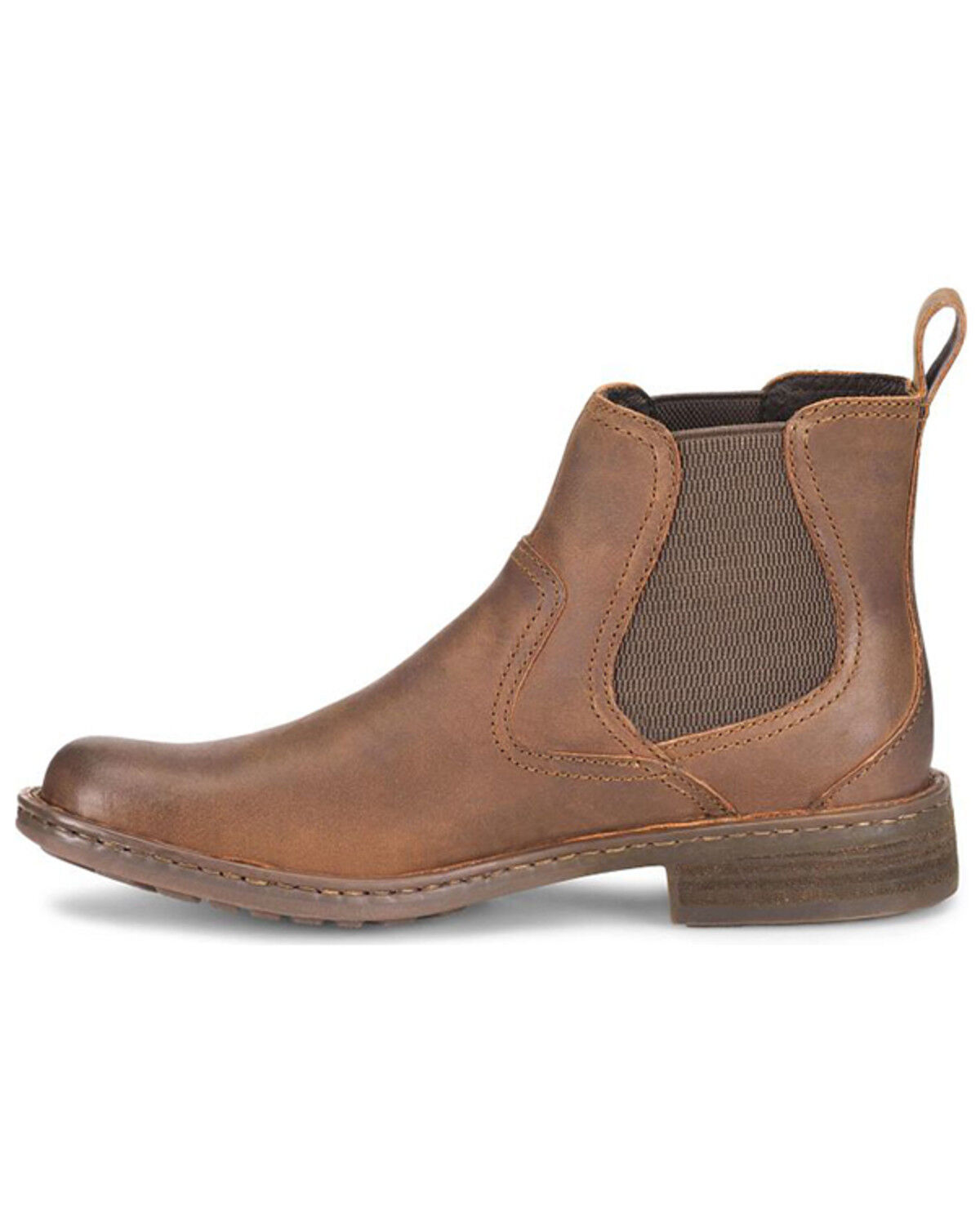 Image #3 - Born Men's Hemlock Chelsea Boots - Broad Square Toe, Brown, hi-res