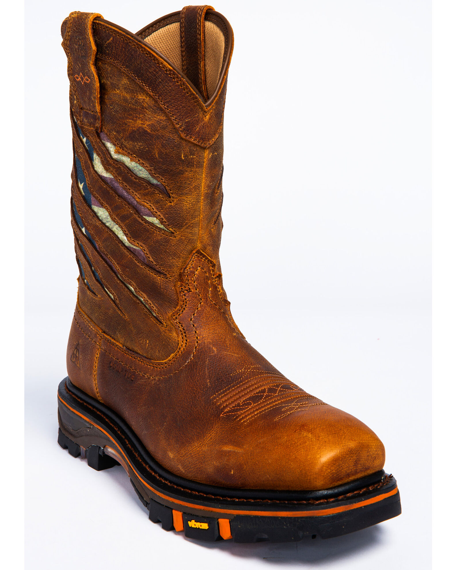 Cody James Men s Flag Western Work Boots Nano Composite Toe