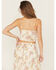 Image #4 - Originality Women's Floral Print Lace Sleeveless Cropped Tank Top, Cream, hi-res