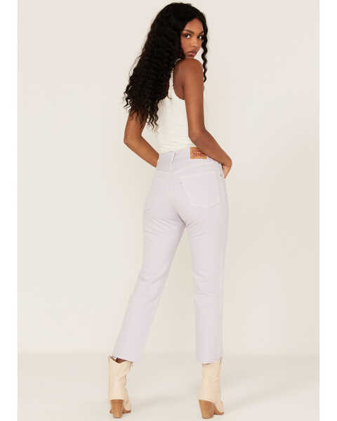 Image #3 - Levi's Women's 501 High Rise Straight Cropped Jeans, Light Purple, hi-res