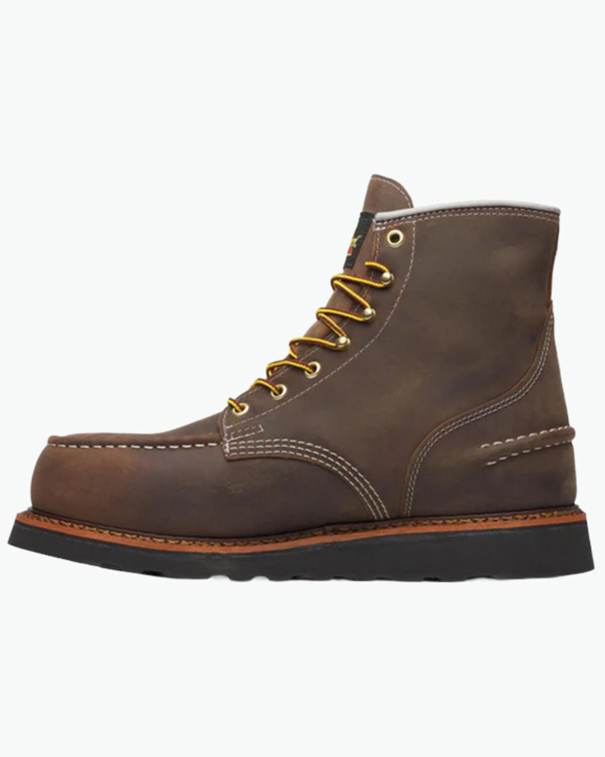 Image #2 - Thorogood Men's 1957 Series 6" Waterproof Moc Work Boots - Steel toe, Brown, hi-res