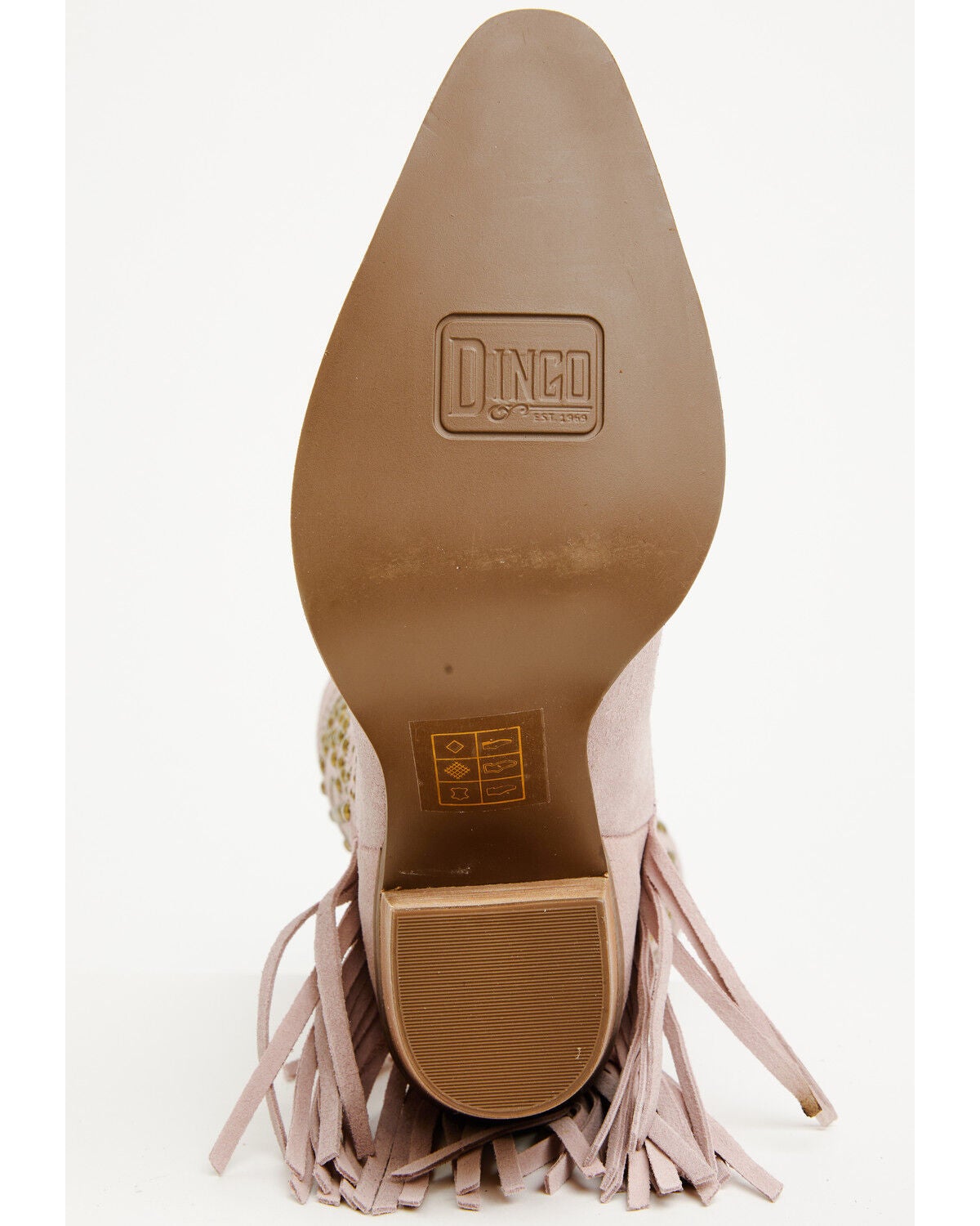 Image #7 - Dingo Women's Star Power Fringe Studded Western Boots - Snip Toe, Pink, hi-res
