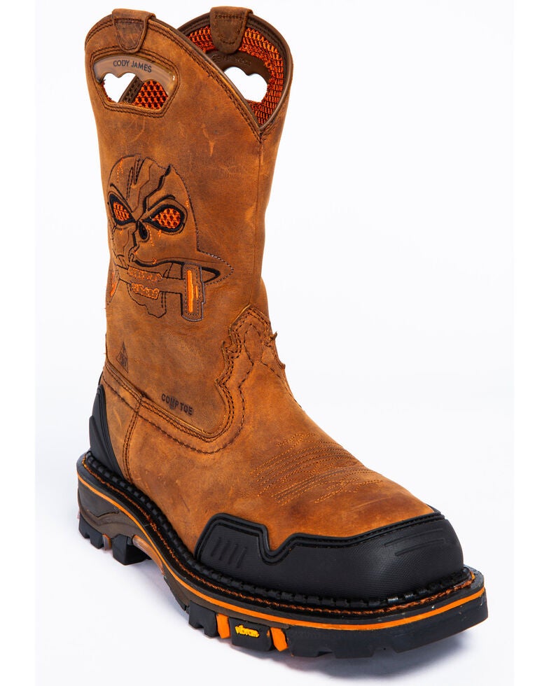 Bottes Western Cody James Homme – Taille 13, Marron, Cuir D'autruche, Occasion