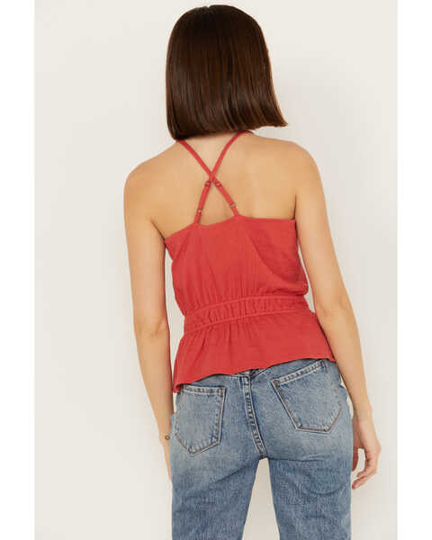 Image #4 - Rock & Roll Denim Women's Southwestern Embroidered Sleeveless Tank, Red, hi-res