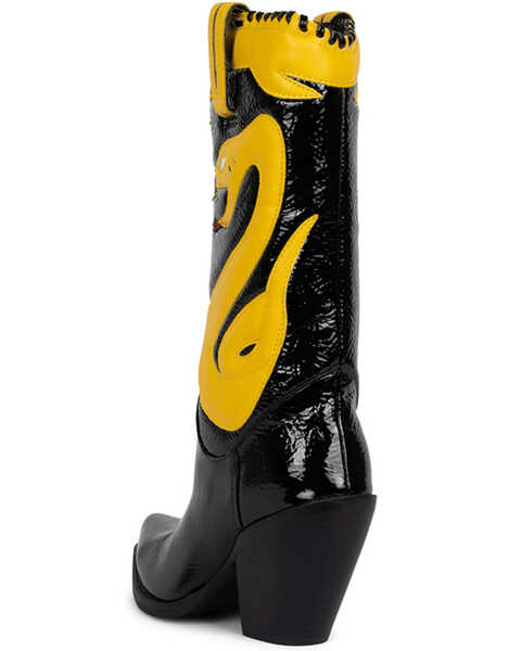 Image #3 - Jeffrey Campbell Women's Killer Cobra Synthetic Western Boots - Snip Toe , Black, hi-res