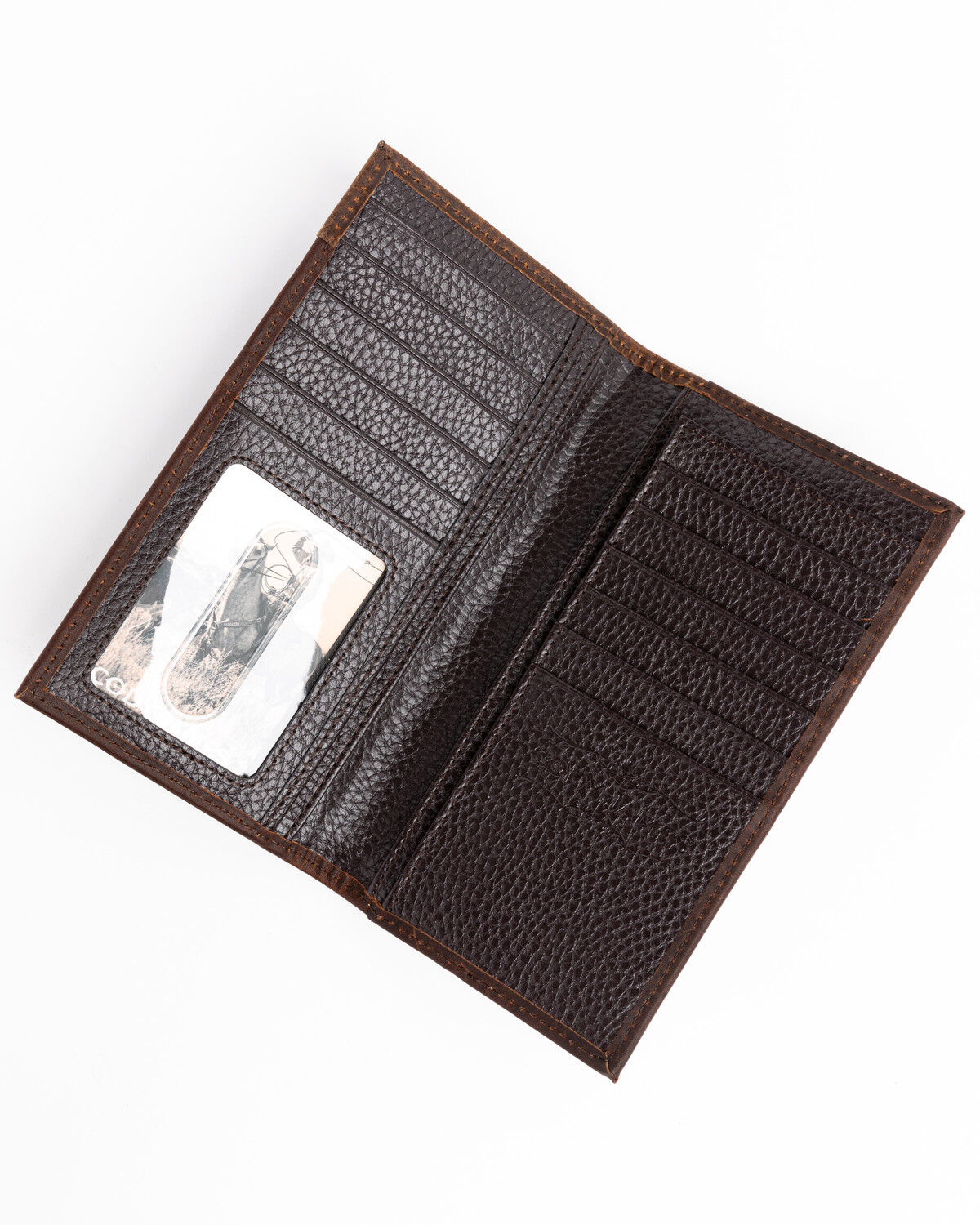 Image #3 - Cody James Men's Rodeo Stitched Leather Wallet, Brown, hi-res