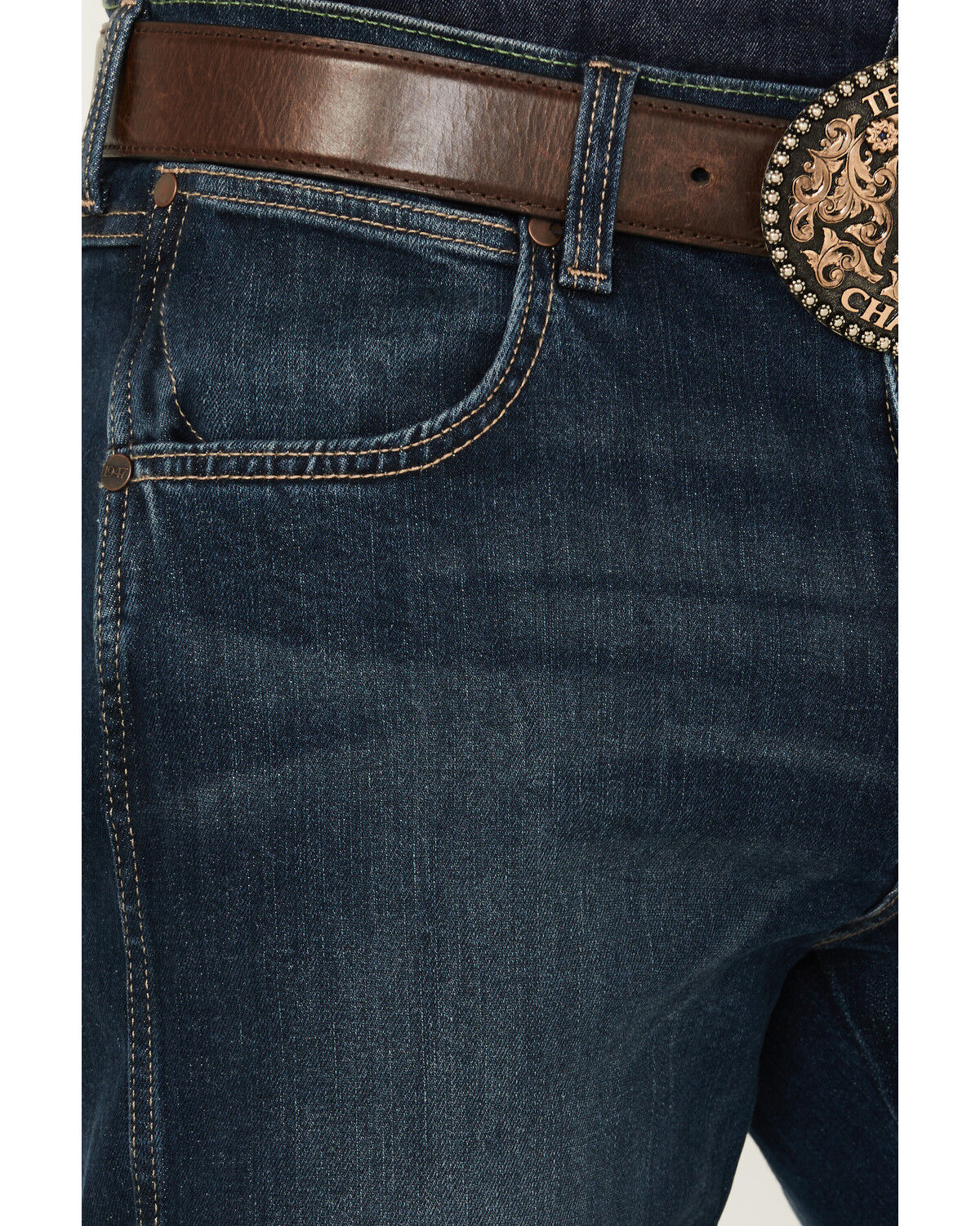 Image #2 - Wrangler Retro Men's Melbourne Dark Wash Slim Straight Stretch Denim Jeans - Tall, Dark Wash, hi-res