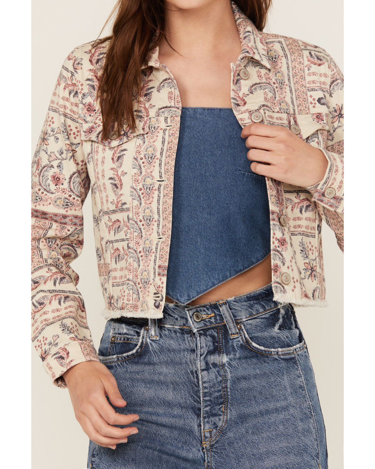Image #3 - Shyanne Women's Americana Print Denim Jacket, Multi, hi-res