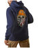 Image #1 - Ariat Men's Rebar Workman Born For This Full Zip Hooded Sweatshirt, Navy, hi-res