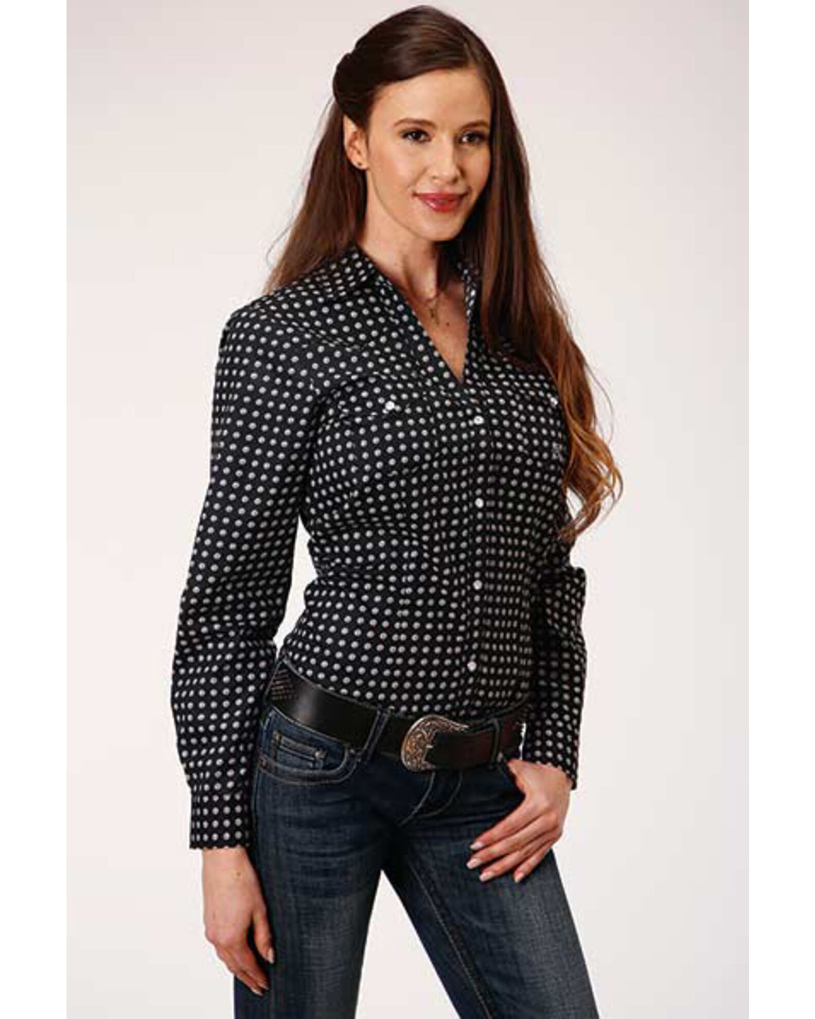 Womens pearl snap western shirts store
