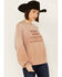 Image #2 - White Crow Women's Glitter Gone Country Graphic Sweatshirt , Pink, hi-res