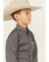 Image #2 - Cinch Boys' Geo Print Long Sleeve Button-Down Western Shirt, Grey, hi-res
