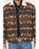 Image #3 - Wrangler Men's Southwestern Print Sherpa Lined Trucker Jacket, Brown, hi-res