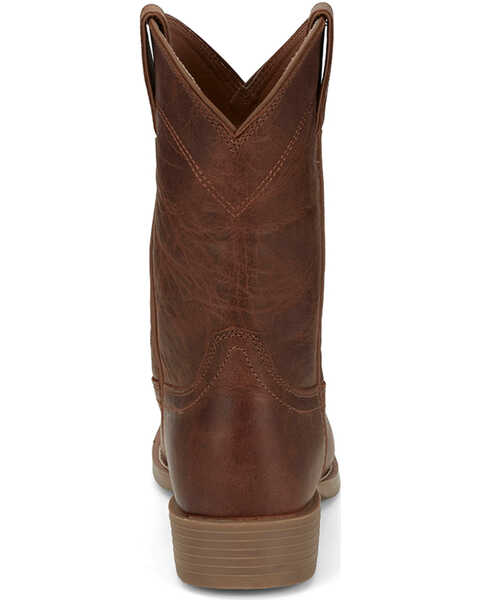 Image #5 - Justin Men's Roper Western Boots - Round Toe, Brown, hi-res