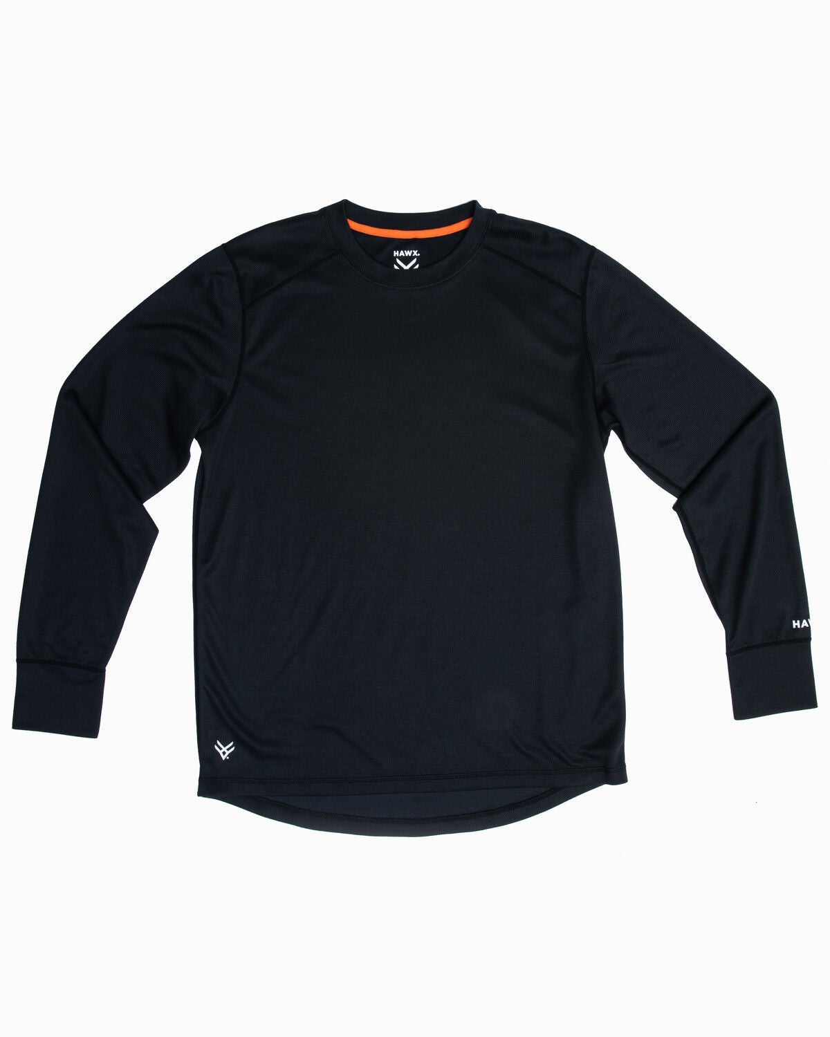 Hawx Men's Mid-Weight Base Layer Thermal Long Sleeve Work Shirt, Black, hi-res