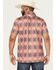 Image #4 - Rock & Roll Denim Men's Southwestern Print Short Sleeve Button-Down Polo Shirt, Red, hi-res
