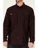 Image #3 - Hawx Men's FR Check Plaid Print Long Sleeve Button-Down Work Shirt, Wine, hi-res