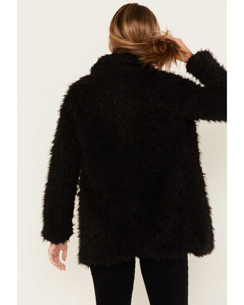 Image #4 - Shyanne Women's Faux Fur Fleece Coat, Black, hi-res