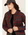 Image #2 - Lucky Brand Workwear Women's Hunter Plaid Print Long Sleeve Button-Down Flannel Shirt, Red, hi-res