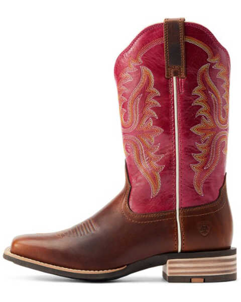 Image #2 - Ariat Women's Olena Western Boots - Broad Square Toe, Brown, hi-res