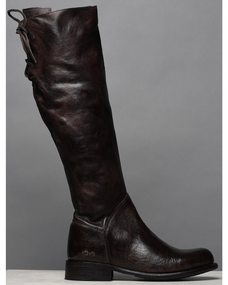 Bed Stu Women's Dark Brown Manchester Tall Boots - Round Toe , Dark Brown, hi-res