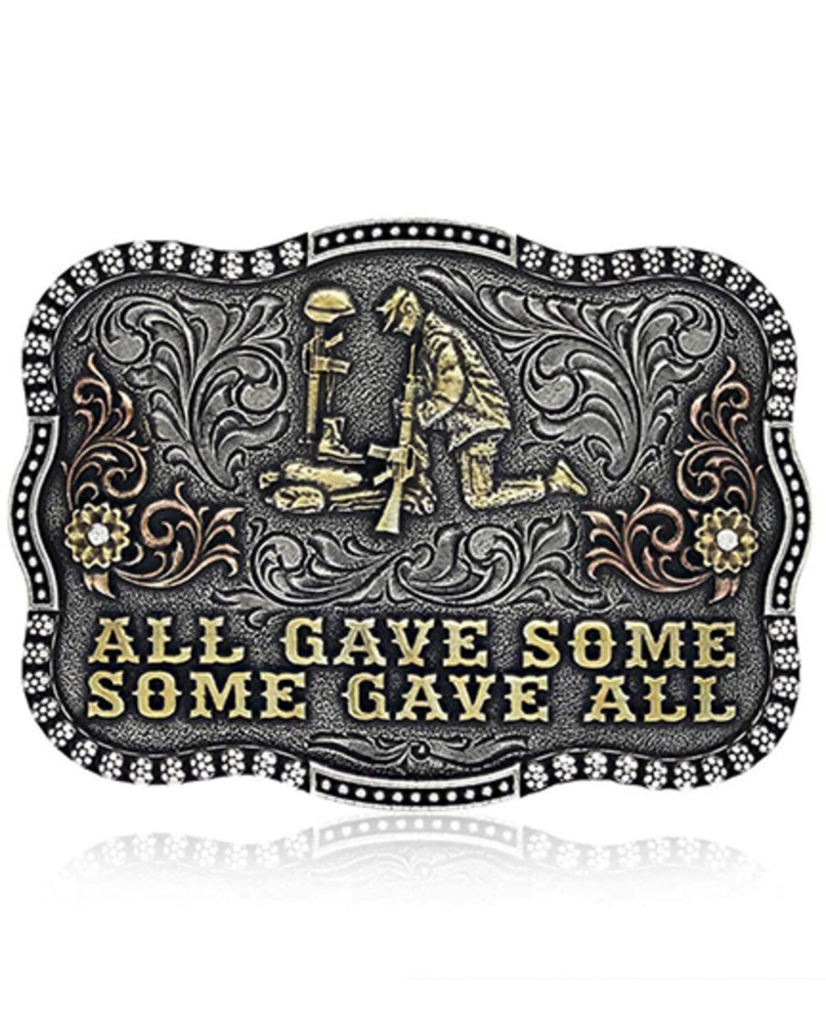 Image #1 - Montana Silversmiths Men's All Gave Some Remembrance Buckle, Bronze, hi-res