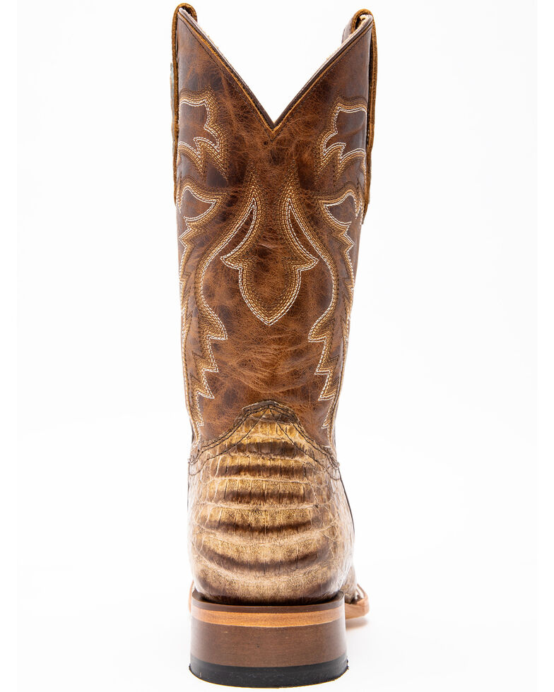 Cody James Men's Caiman Belly Western Boots - Wide Square Toe, Brown, hi-res