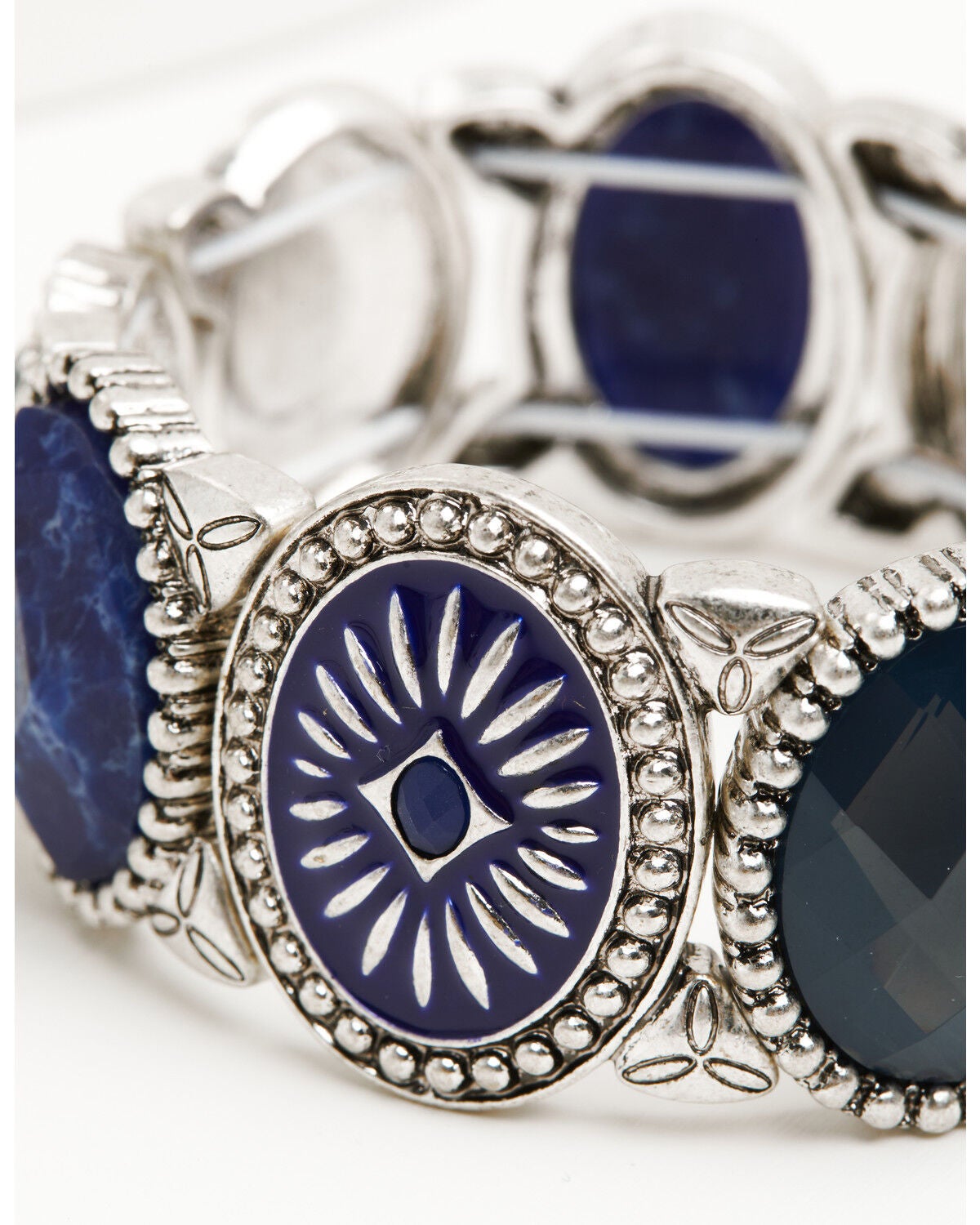 Image #2 - Lainey Wilson Women's Stone Stretch Bracelet, Silver, hi-res