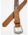 Image #2 - Cody James Men's Floral Tooled Contrast Belt, Brown, hi-res