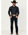 Image #1 - Ariat Men's Boot Barn Exclusive M4 Gunner Dark Wash Relaxed Boot Stretch Denim Jeans - Big, Dark Wash, hi-res