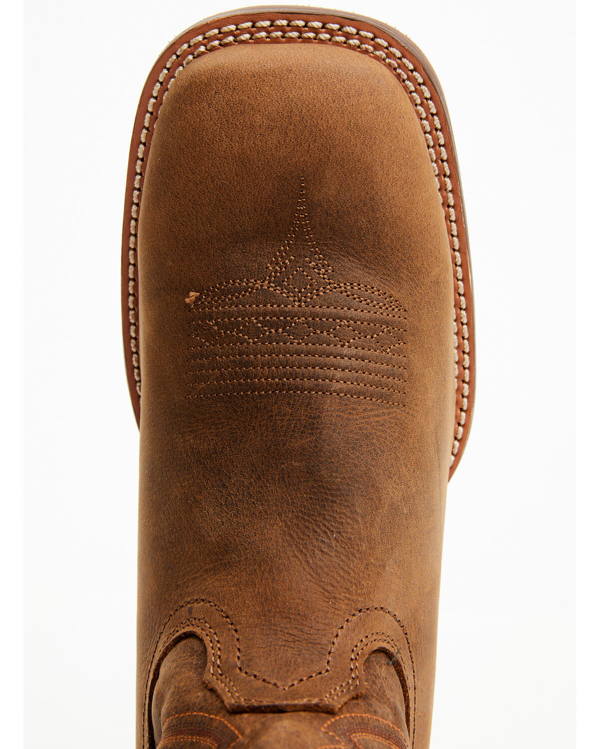 Image #6 - RANK 45® Men's Warrior Performance Western Boots - Broad Square Toe, Coffee, hi-res