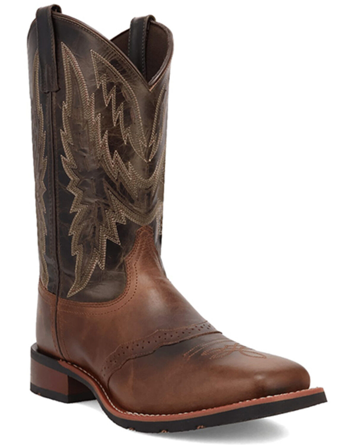 Image #1 - Laredo Men's Hyde Performance Western Boots - Broad Square Toe, Brown, hi-res