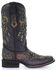 Image #2 - Corral Women's Camo Inlay With Studs Western Boots - Square Toe, Black, hi-res